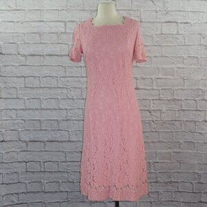 Vintage 50s Pink Lace Dress